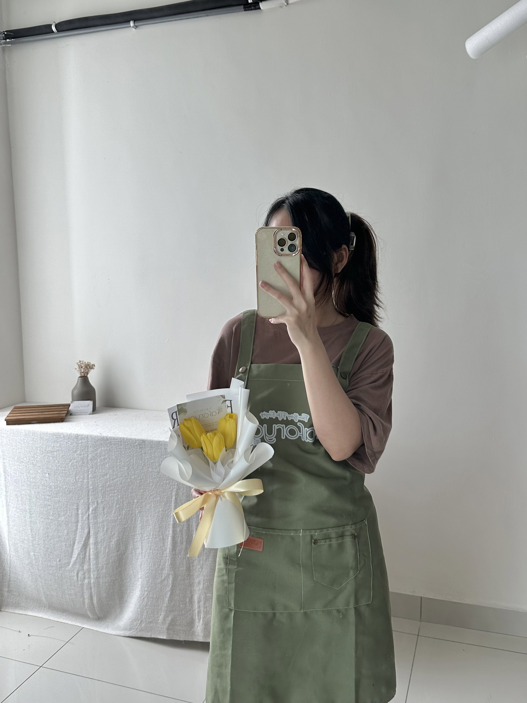 (3T001) 3 Stalk Artificial Tulips Bouquet  _2