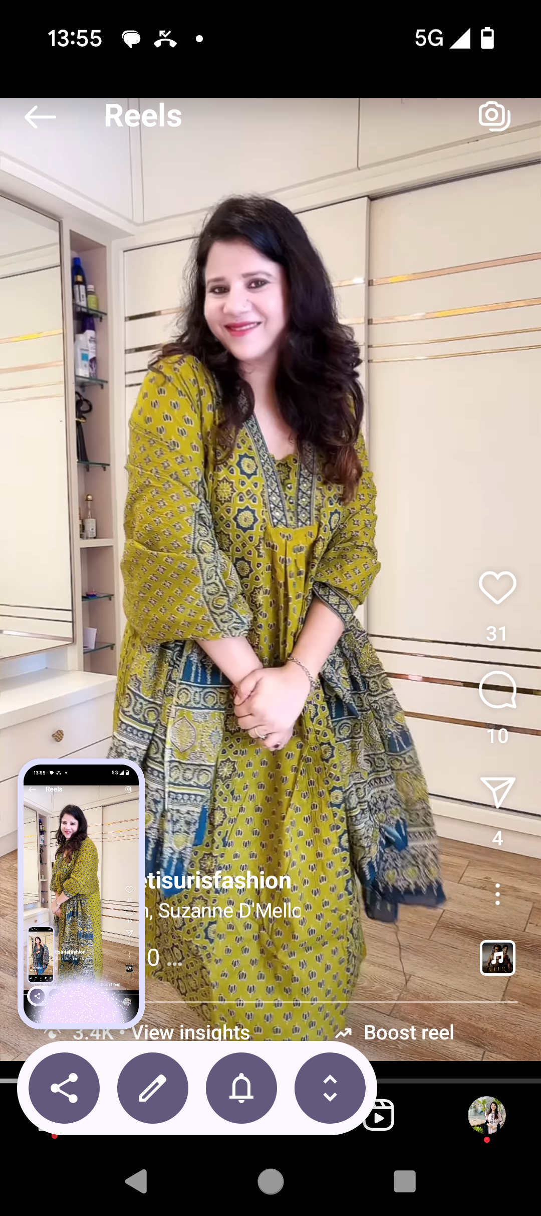 Fresh Green printed 3 pcs suit  pcs set D .NO. 805
