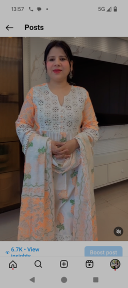 Pakistani Style 3 pcs suit with chhiffali work D.No. -807