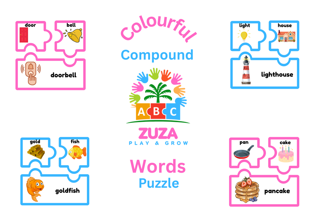 🌈 Colourful Compound Words Puzzle – Learn, Play & Grow! 🧩✨