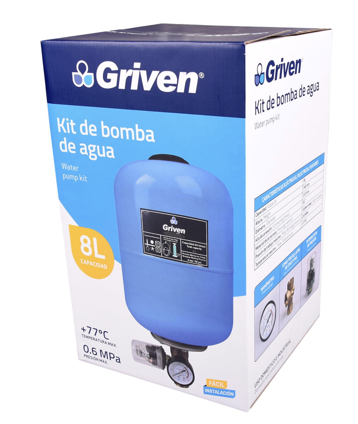 TANQUE HIDRONEUMATICO GRIVEN KIT 8 LITROS_1
