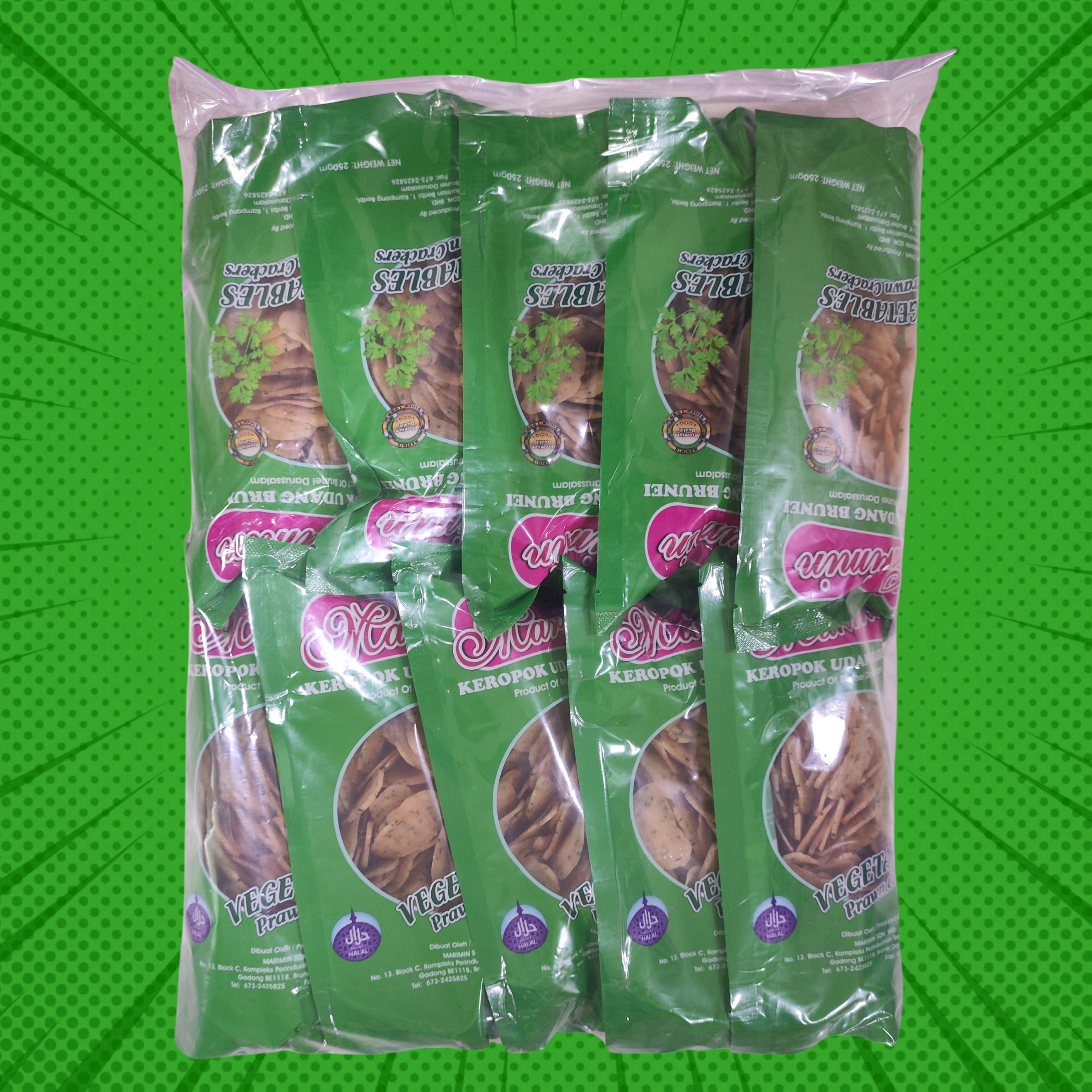 RTF  1bag Celery Prawn Crackers 250G with 10PCS_0
