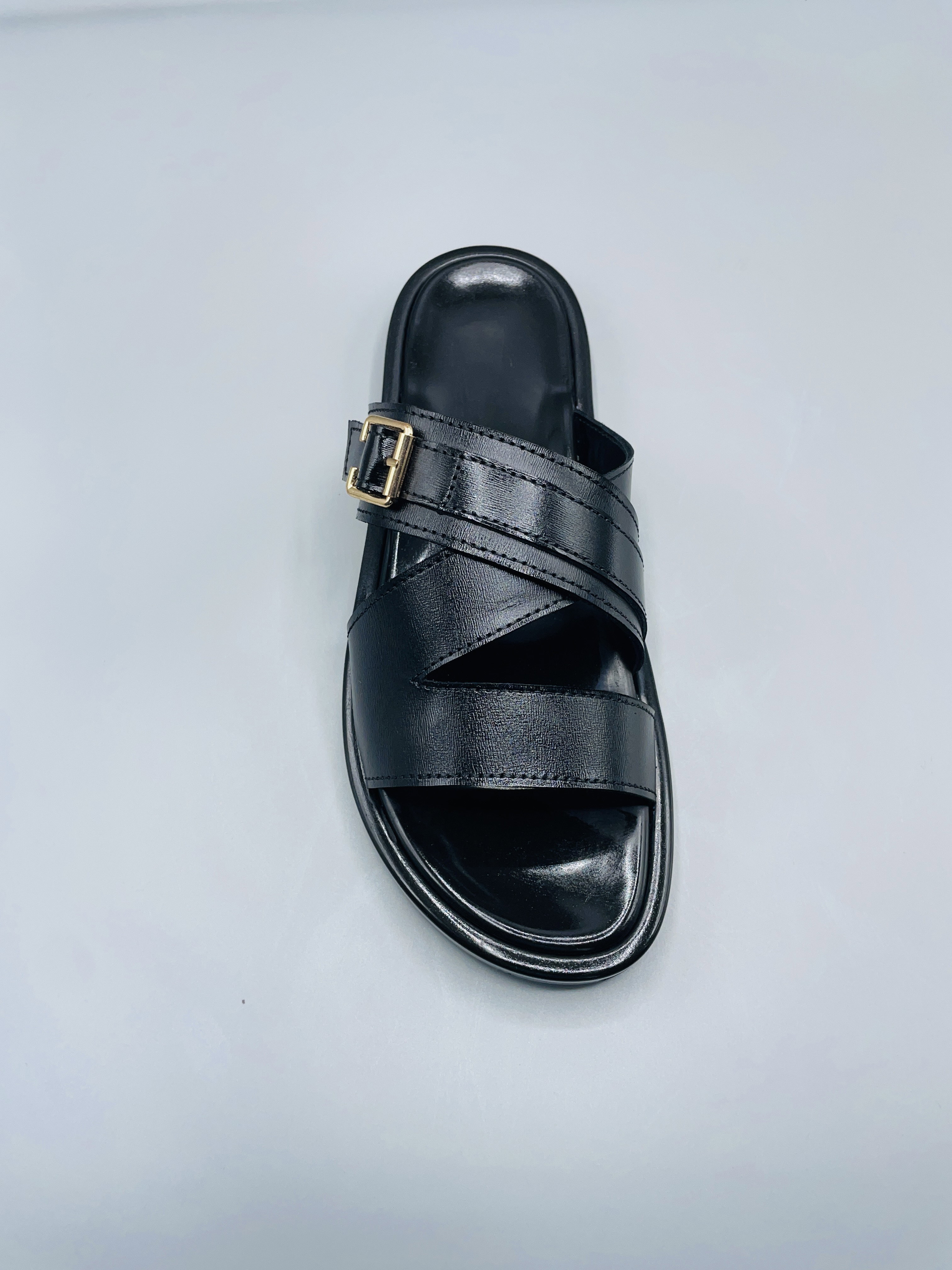 Mens Leather Slides _1