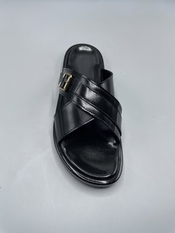 Mens Leather Slides 