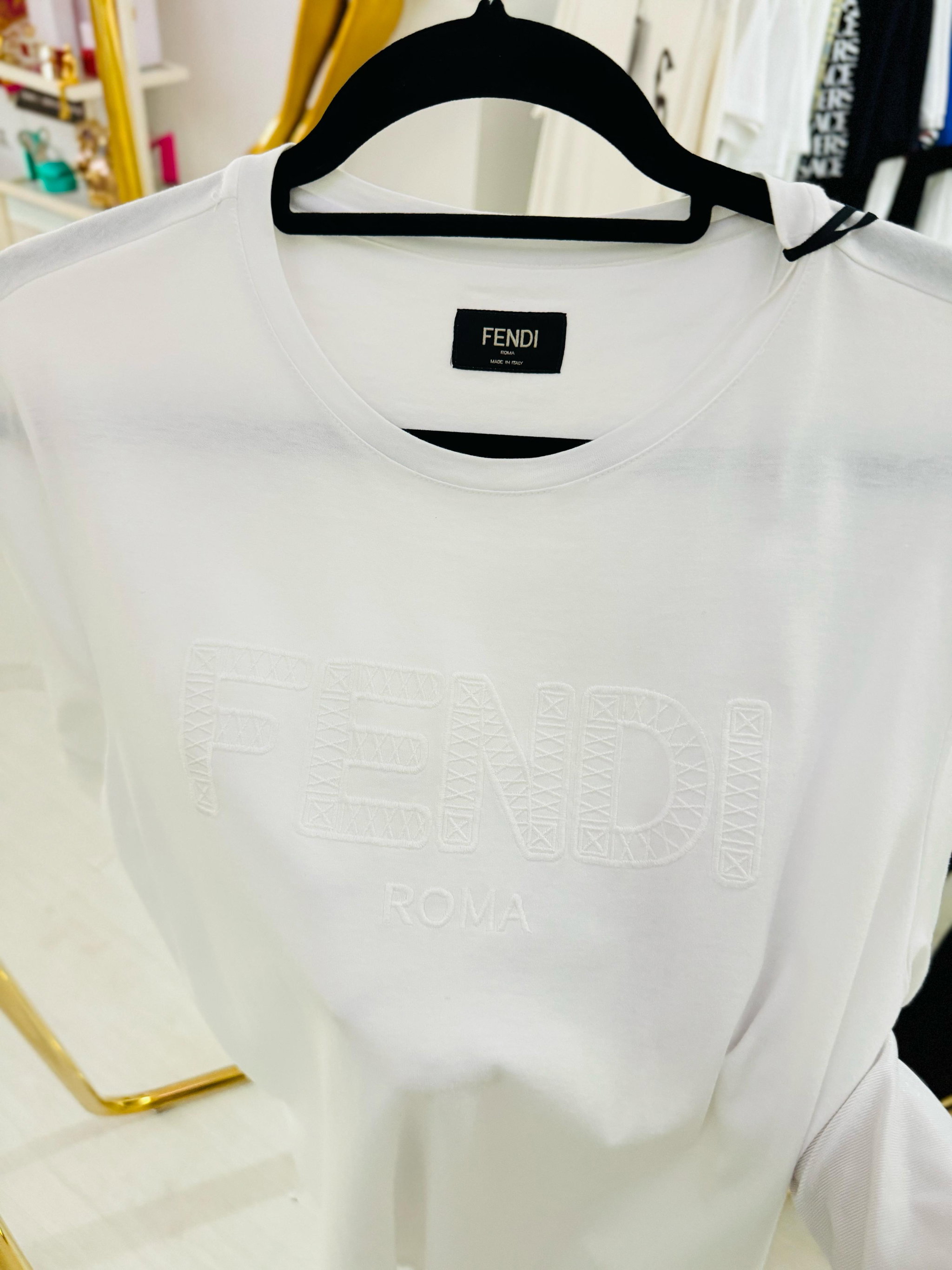 -70%‼️ / T shirt fendi all white _1