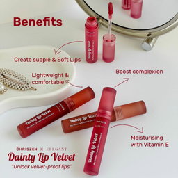 [ELEGANT] Dainty Lip Velvet 4 in 1 Courageous X1 Generous X1 Caring X1 Loving X1 All 4 Variant rm119.60