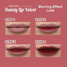 [ELEGANT] Dainty Lip Velvet 4 in 1 Courageous X1 Generous X1 Caring X1 Loving X1 All 4 Variant rm119.60