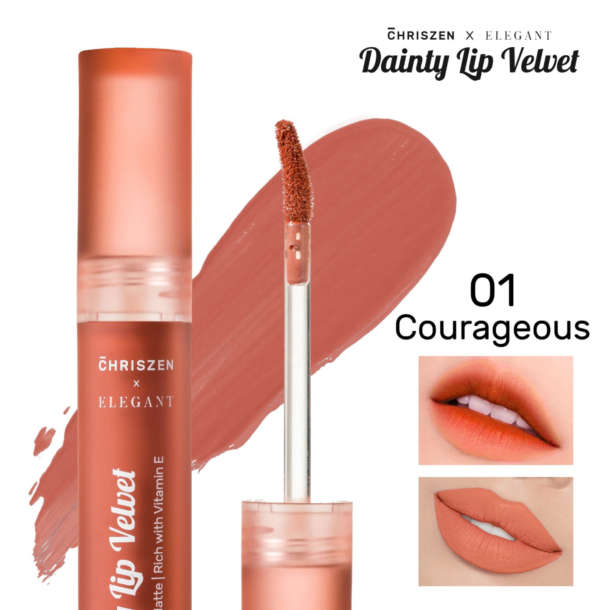 [ELEGANT] Dainty Lip Velvet 4 in 1 Courageous X1 Generous X1 Caring X1 Loving X1 All 4 Variant rm119.60_7