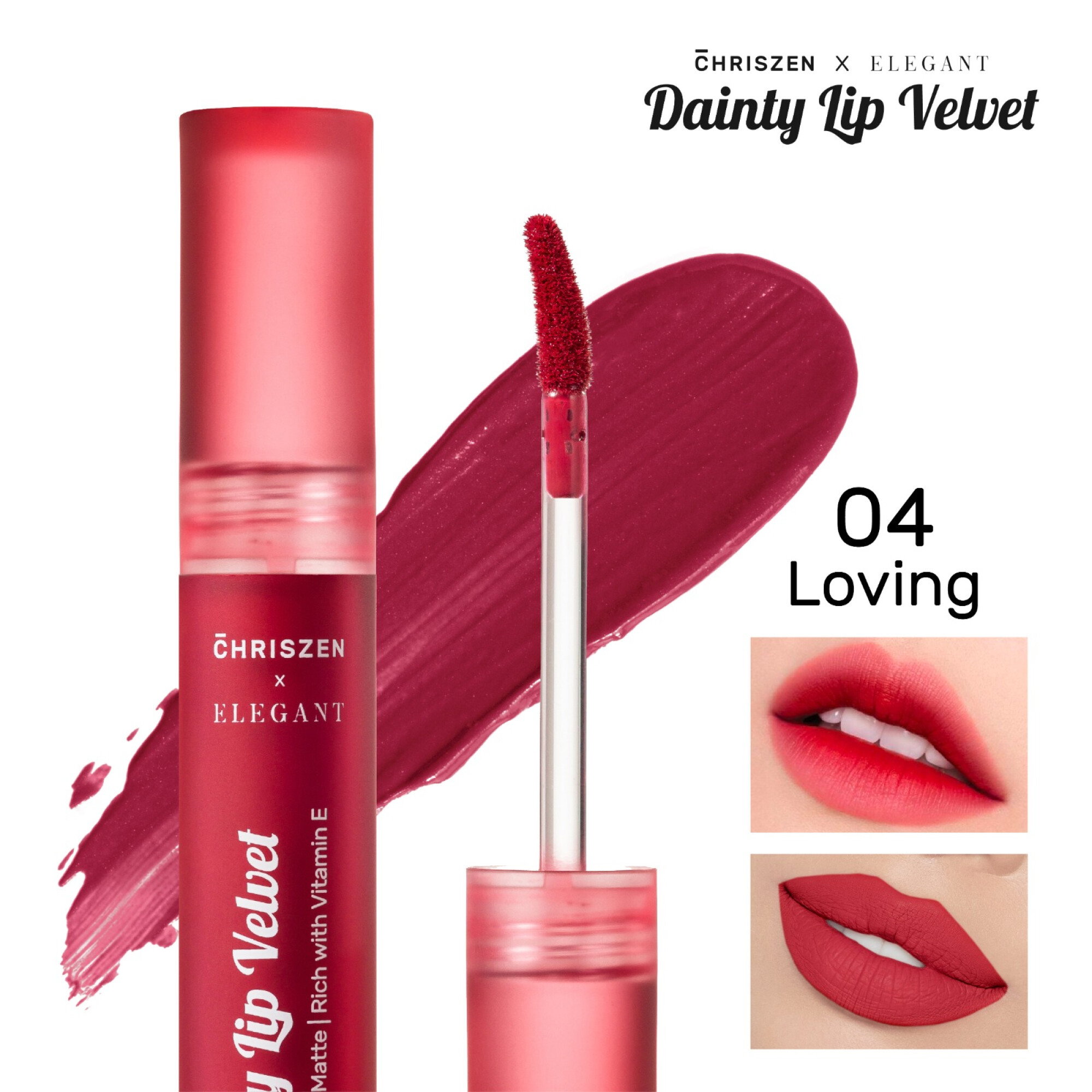[ELEGANT] Dainty Lip Velvet 4 in 1 Courageous X1 Generous X1 Caring X1 Loving X1 All 4 Variant rm119.60_10