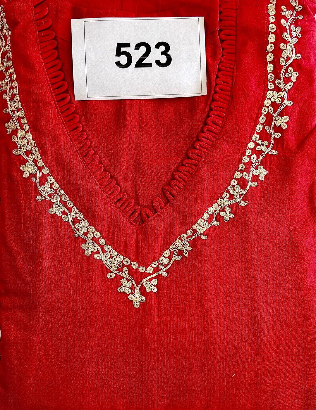 🍷 D.No. 523 - मैरून मल-कॉटन अनारकली (₹2250) 🍷