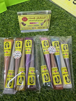 Glitter henna cones