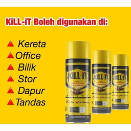 Kill It Anti Crawling Insects Spray Lipas untuk Kereta 150ml rm30
