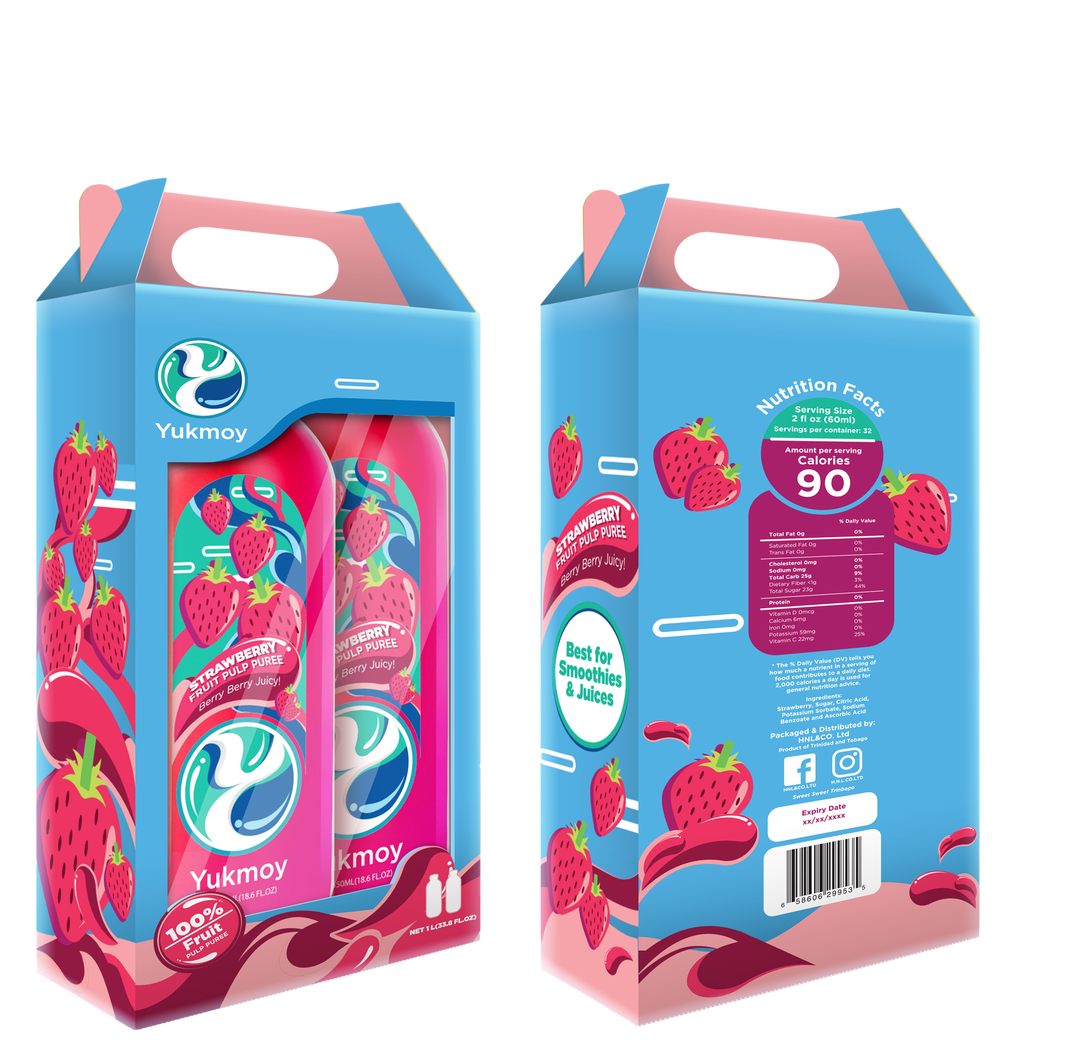 Yukmoy's Strawberry Fruit Pulp Puree I 100% Real Fruit