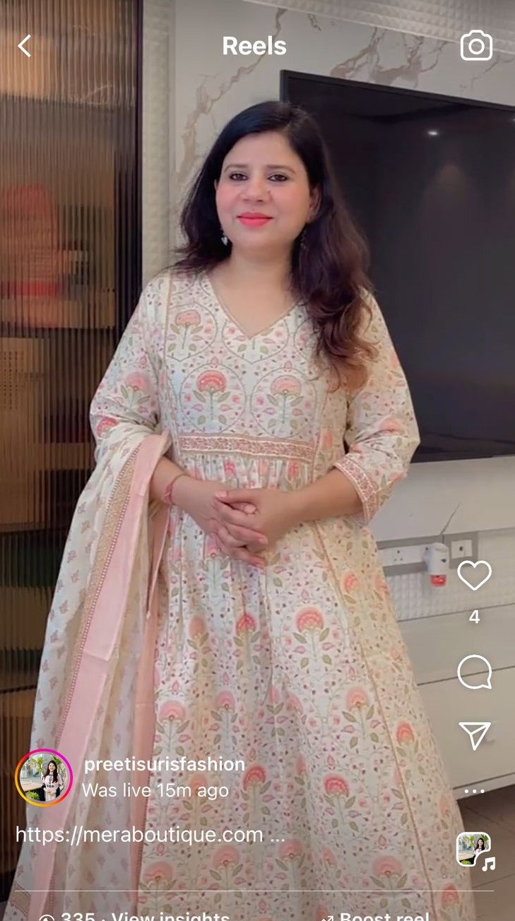 D.No. 543 Cream Handwork Anarkali Set (1550)_1