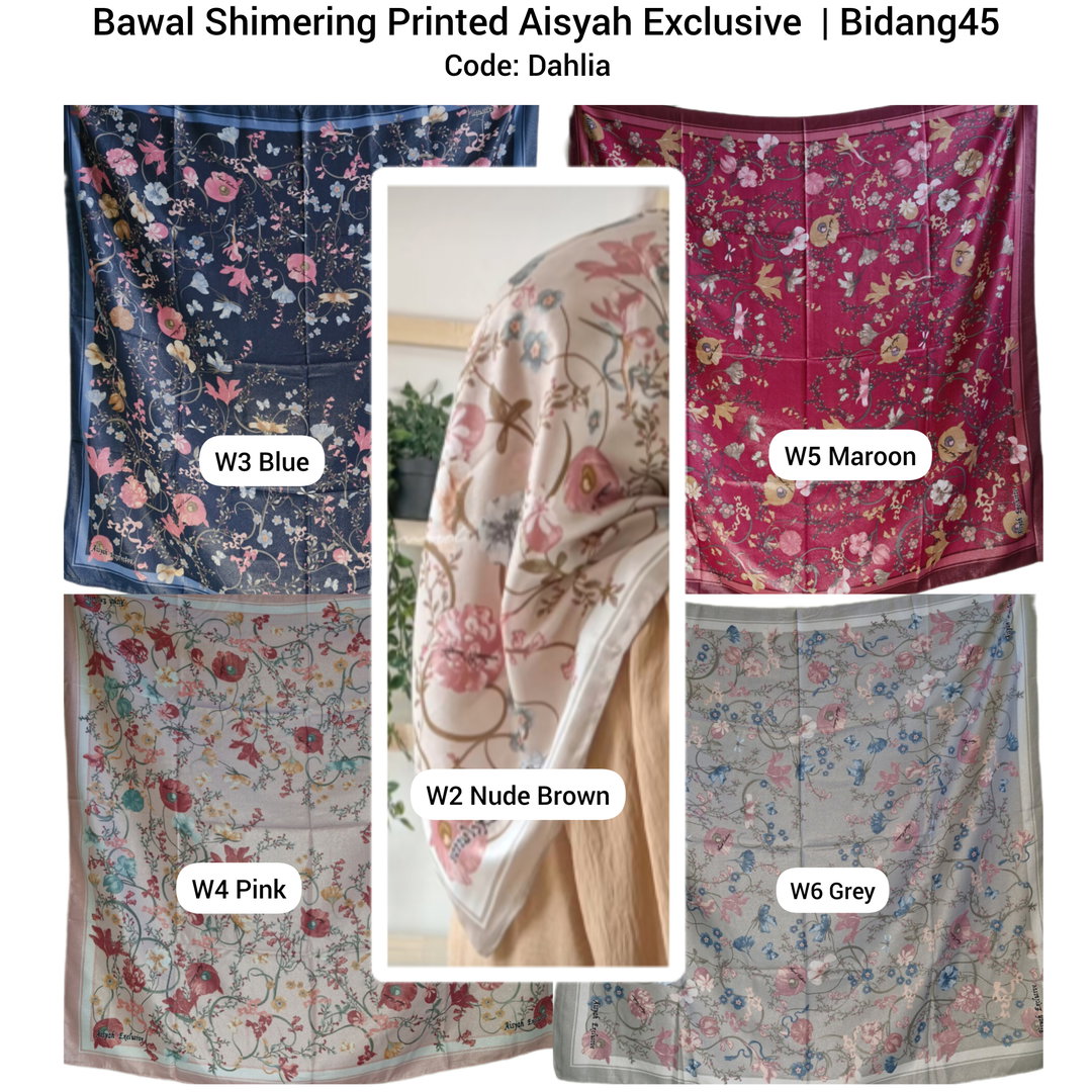 TUDUNG SQUARE SHIMERING BIDANG 45