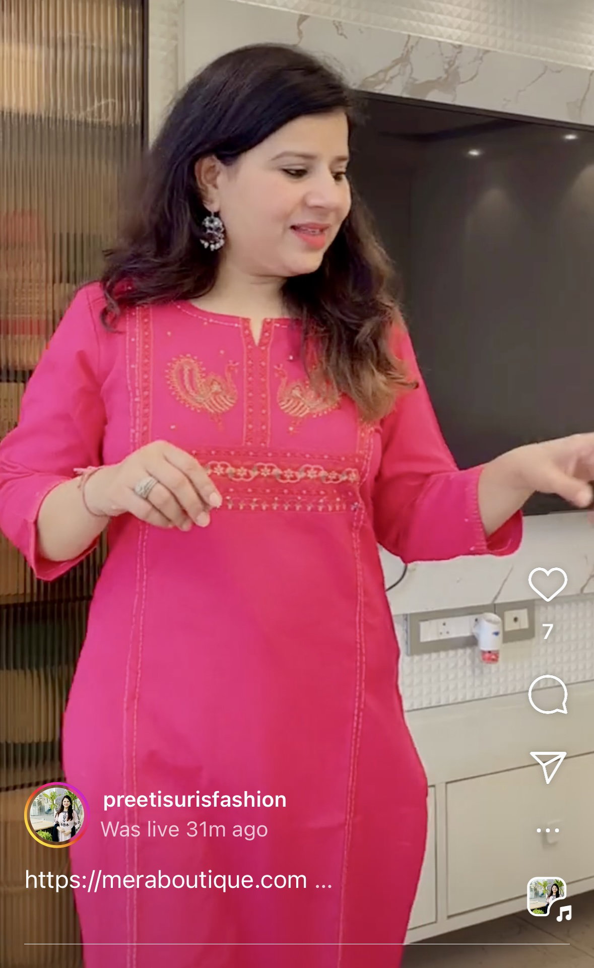 D.No. 541 Hot Pink Embroidered Kurta Set (1195)_2