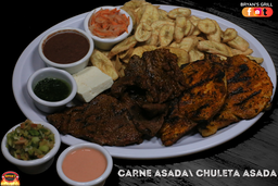 PLATO MIXTO DE CARNE ASADA Y CHULETA ASADA