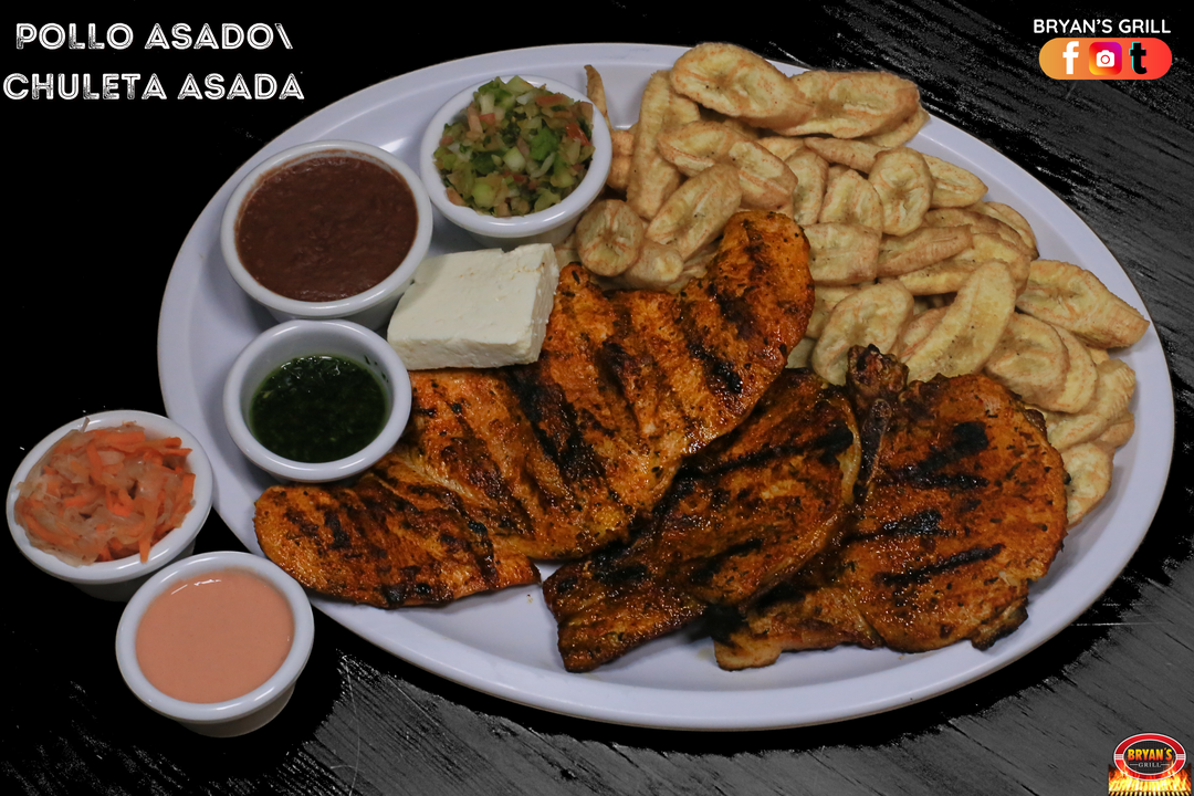 PLATO MIXTO DE CHULETA ASADA Y POLLO ASADO