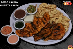 PLATO MIXTO DE CHULETA ASADA Y POLLO ASADO