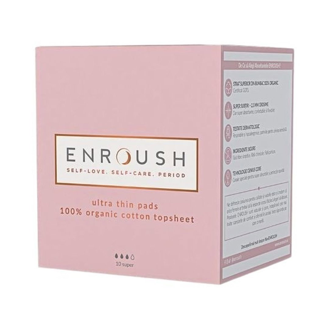 Enroush Organic Pads Super 10pcs