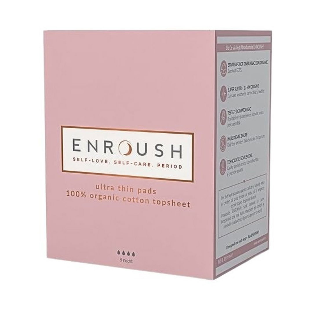 Enroush Organic Pads Night 8pcs