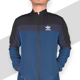 Adidas  High Copy Wincheater for Men Black & Dark Blue 