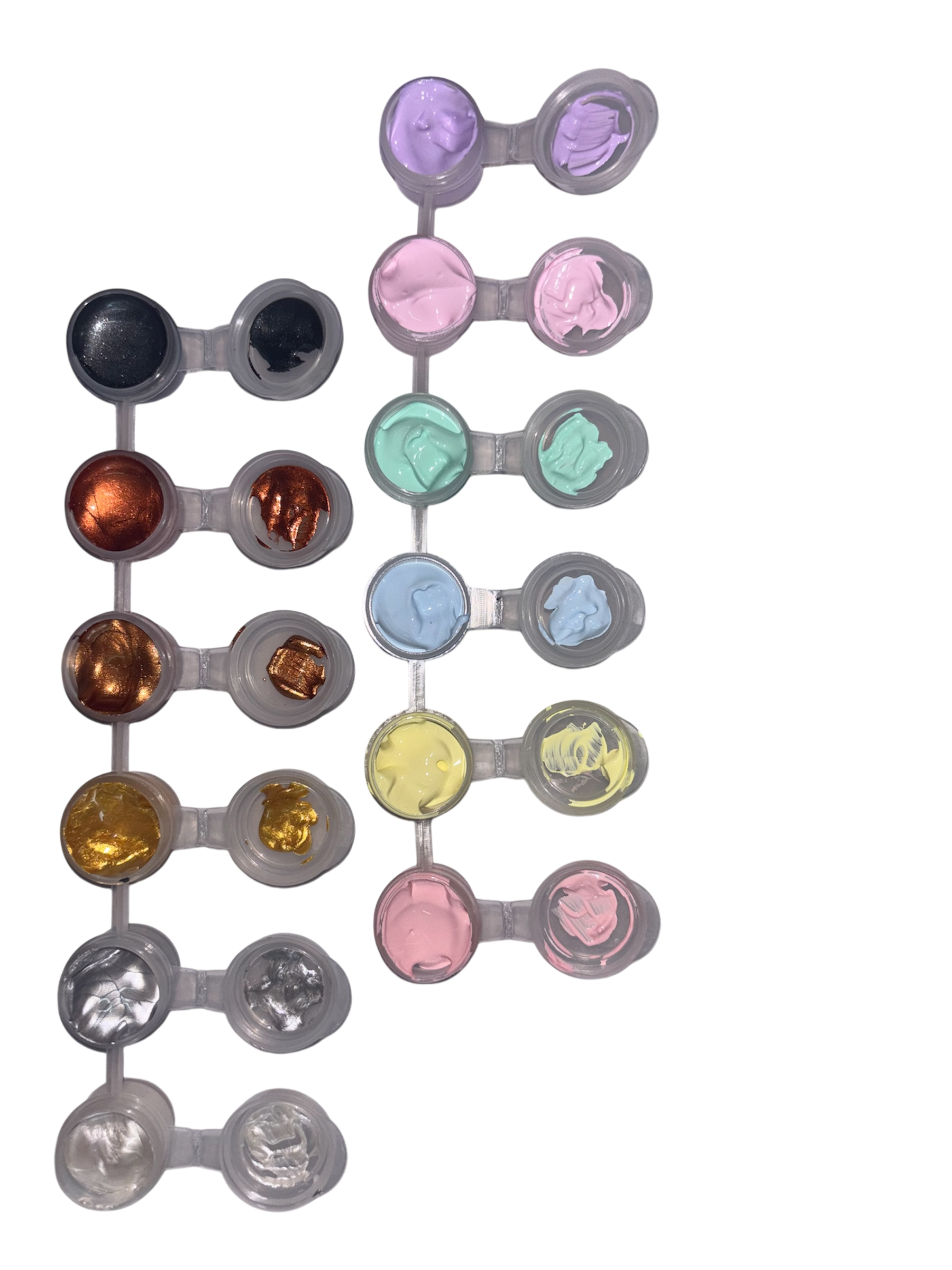 12-Colour 5ML Acrylic Paint Set - Metallic & Pastel_0