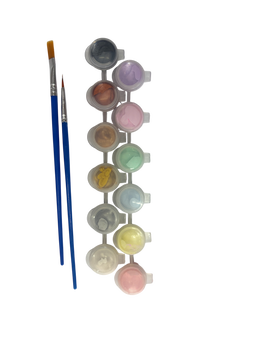 12-Colour 5ML Acrylic Paint Set - Metallic & Pastel