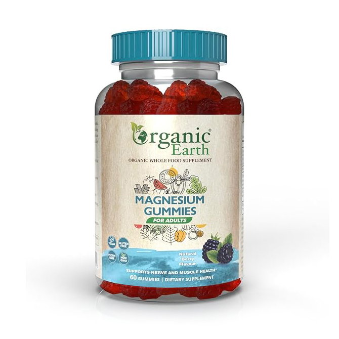 Organic Earth Magnesium Adults Gummies 60'S