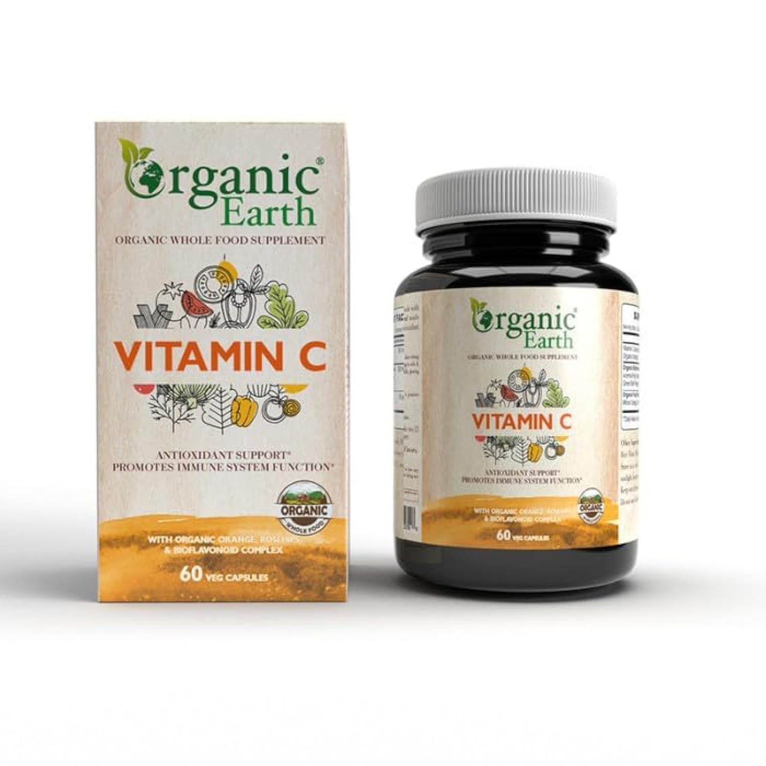 Organic Earth Vitamin C 60 Capsules