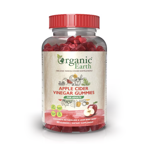 Organic Earth Apple Cider Vinegar Adult Gummies 60'S