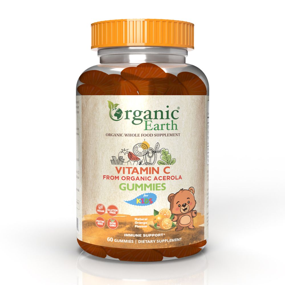 Organic Earth Vitamin C for Kids Gummies 60'S