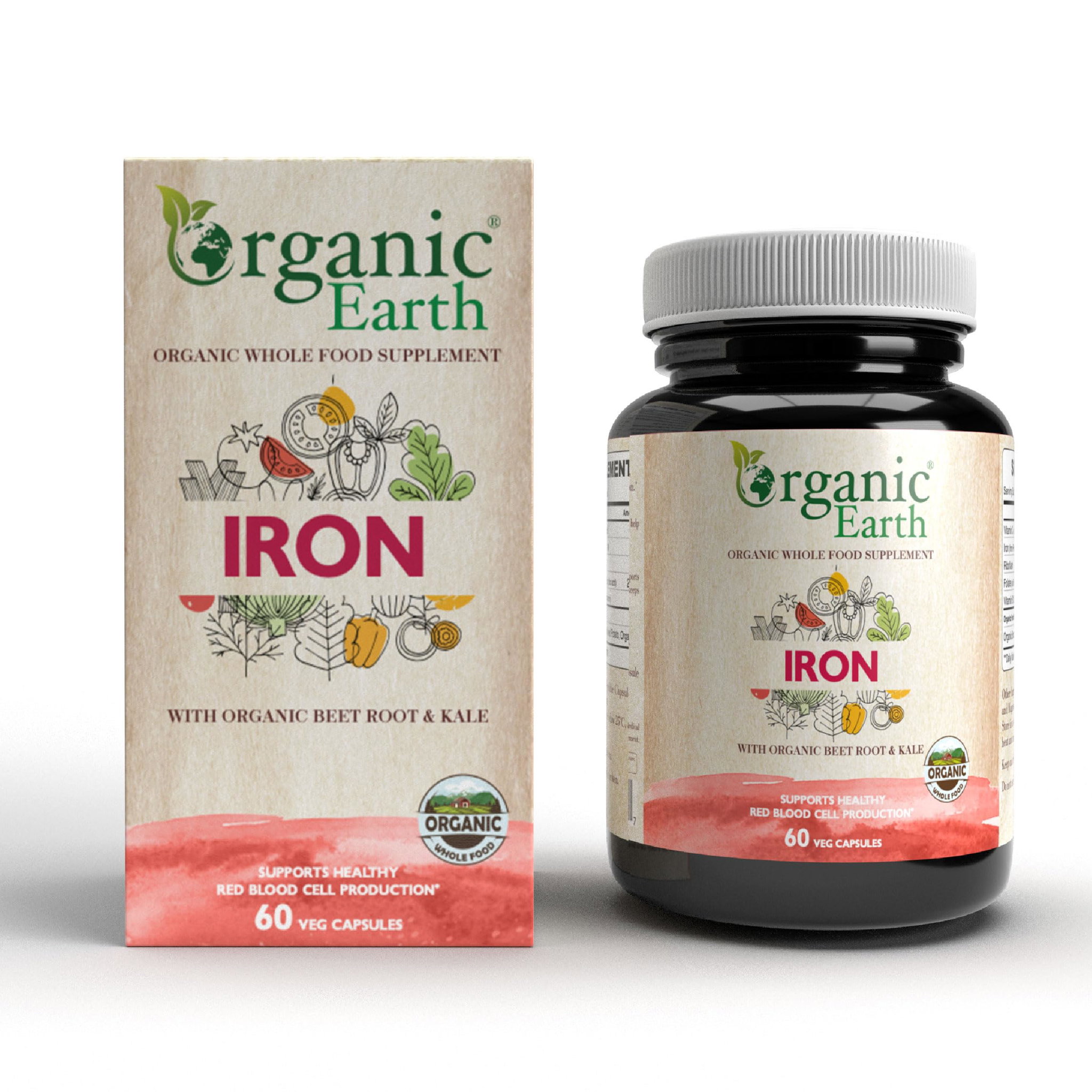 Organic Earth Iron 60 Capsules_0