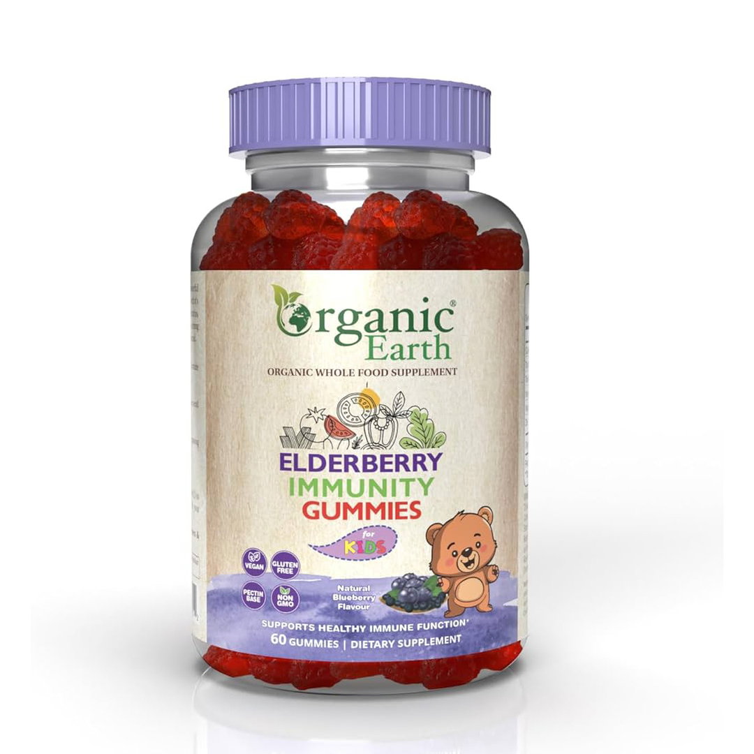 Organic Earth Elderberry Immunty Kids Gummies 60'S