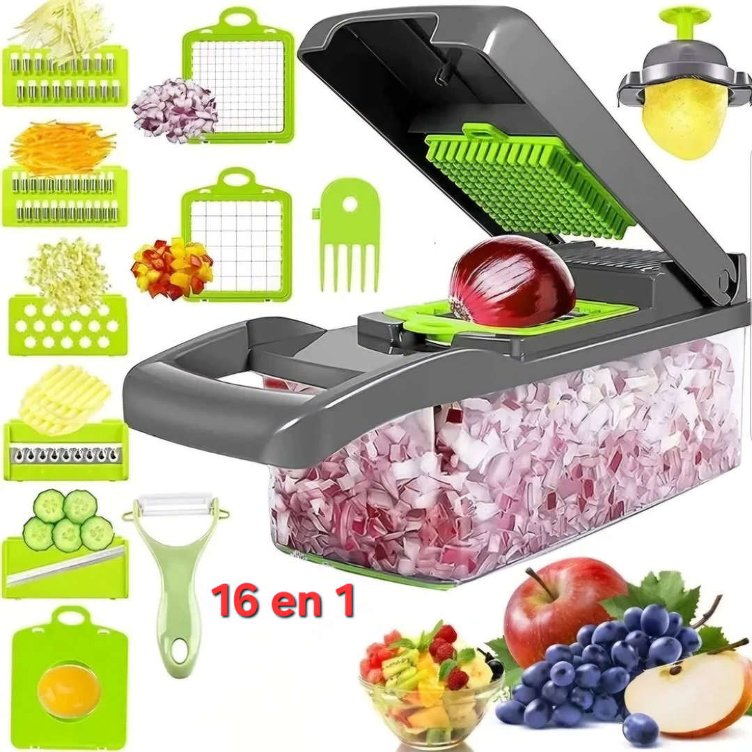 Mandoline 16 en 1 trancheuse de légumes et de fruits