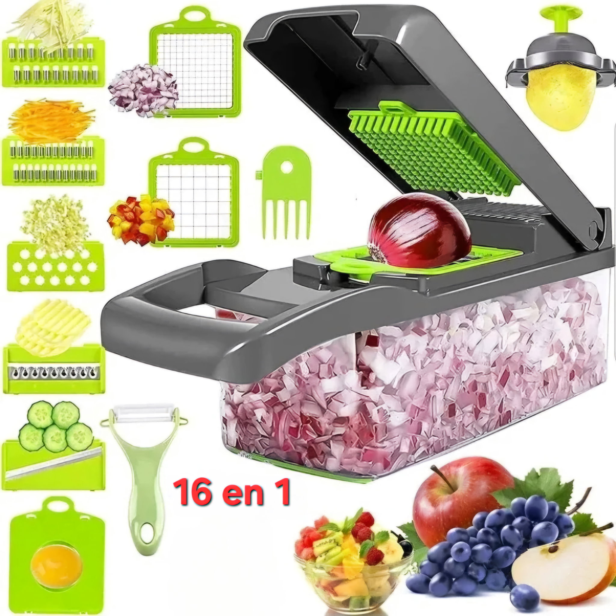 Mandoline 16 en 1 trancheuse de légumes et de fruits_0