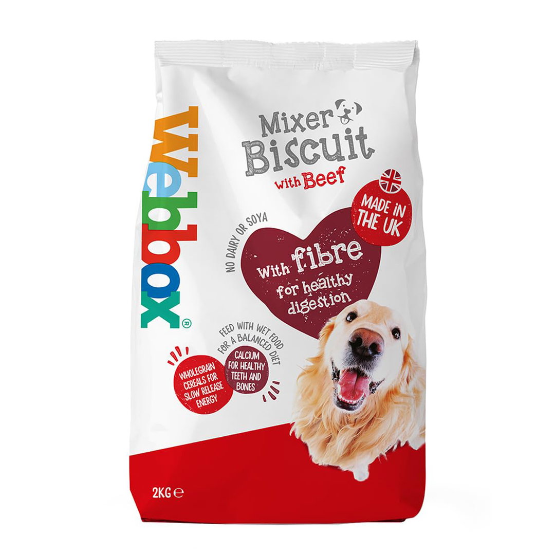 Webbox Dog Mixer Biscuit Beef 2kg