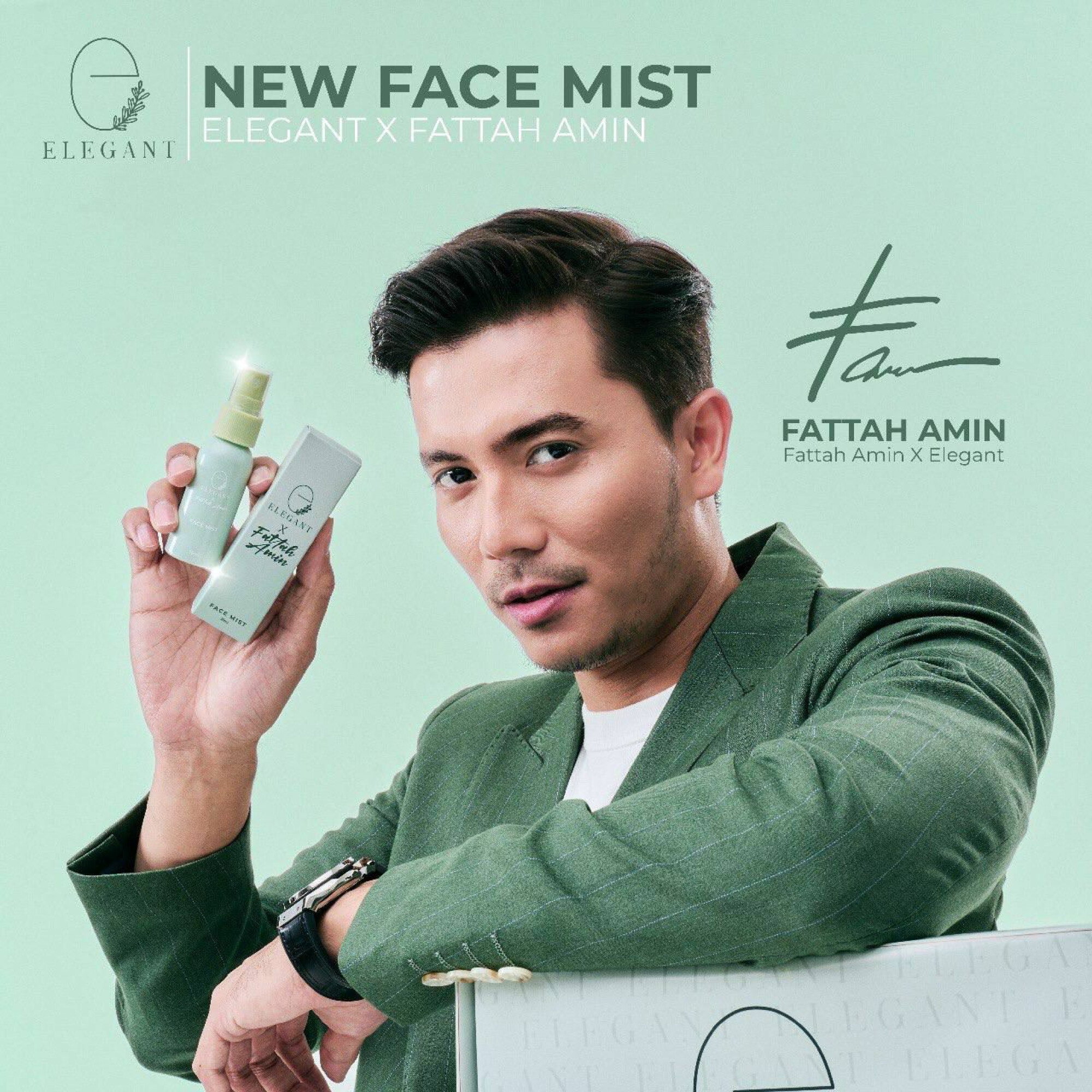 SET FATTAH AMIN ELEGANT FACE MIST FATTAH AMIN JEJU CLEANSER PENCUCI MUKA 100ML NIGHT RECOVERY CREAM HYDRATION MOISTURIZER (NEW LOOK) JEJU GREEN VITA Toner Sunscreen Whitening Emulsion rm320_1