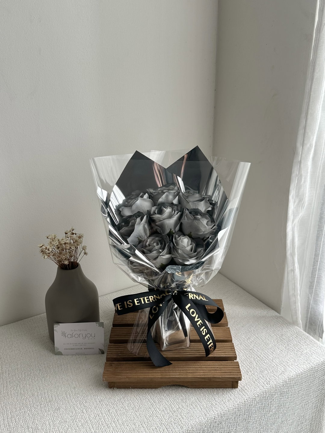 8 stalk Soap Rose Galaxy Bouquet