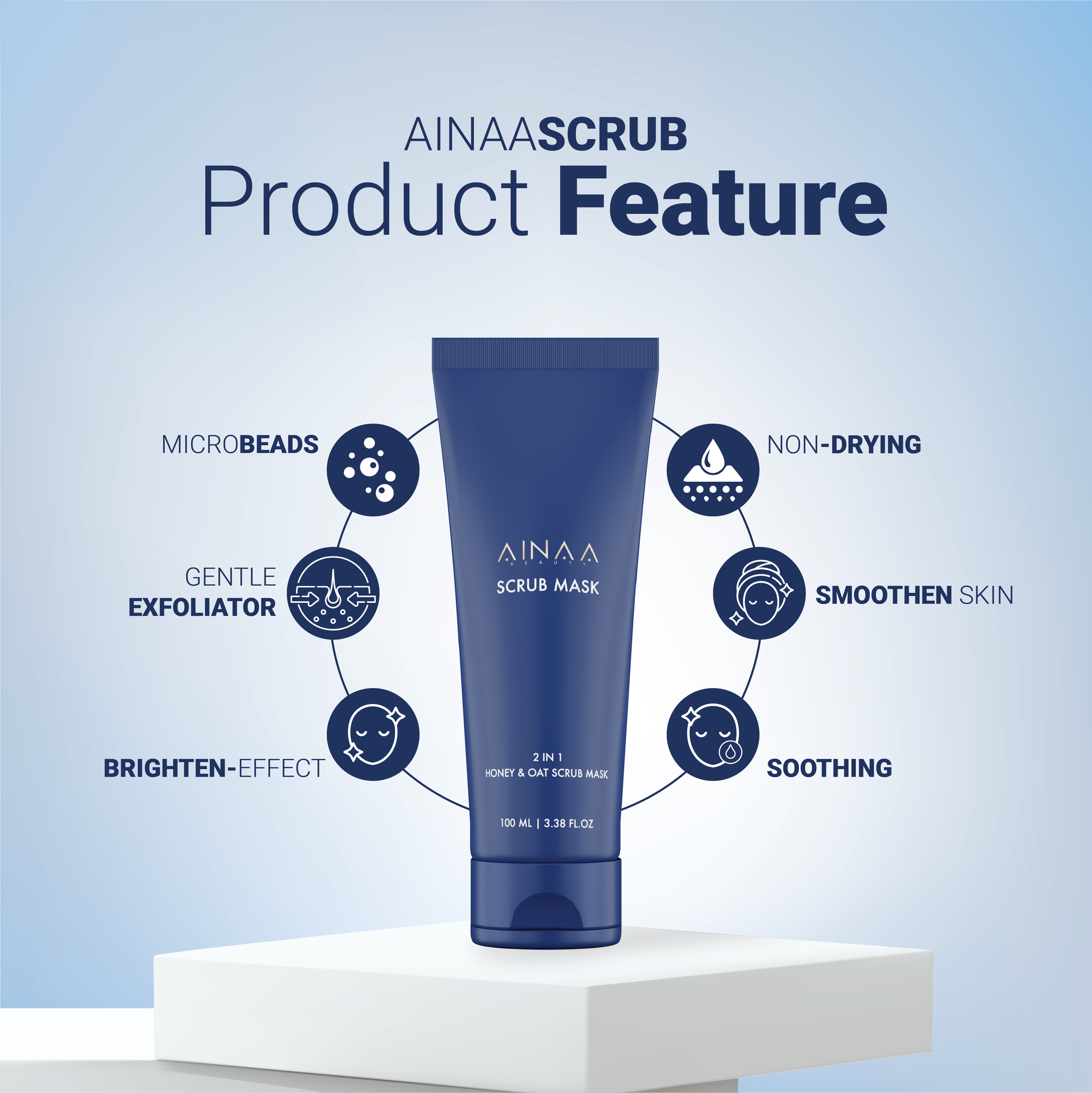 Ainaa Honey Oat Scrub Mask_1