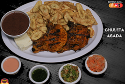 PLATO GRANDE DE CHULETA DE CERDO ASADA