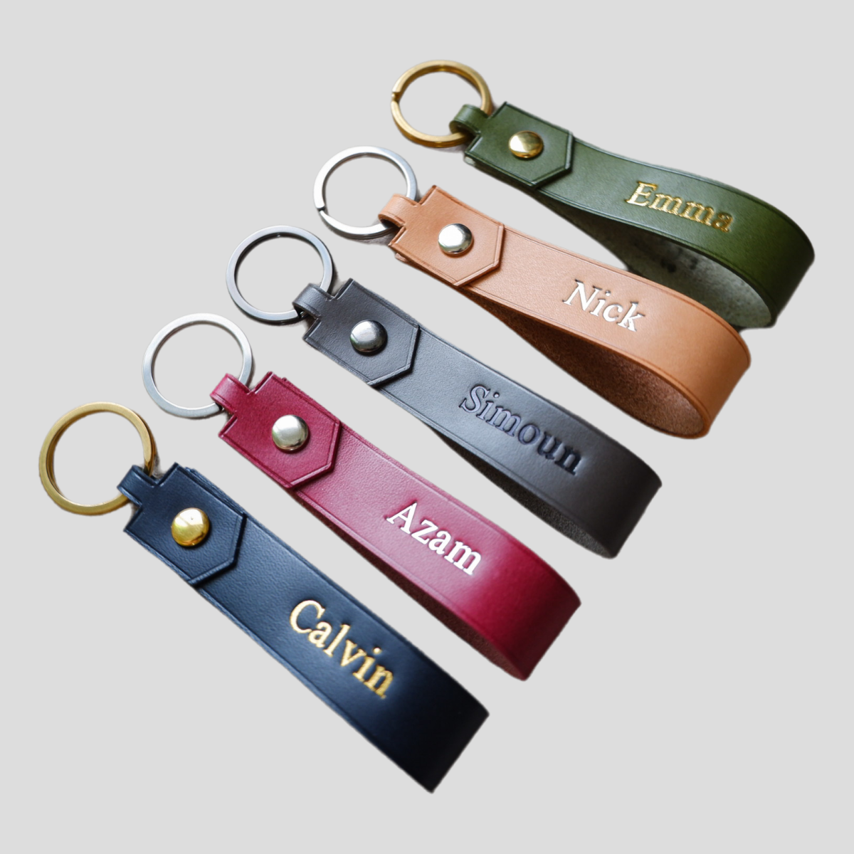 Personalized Leather Keyring - 8 colors_0