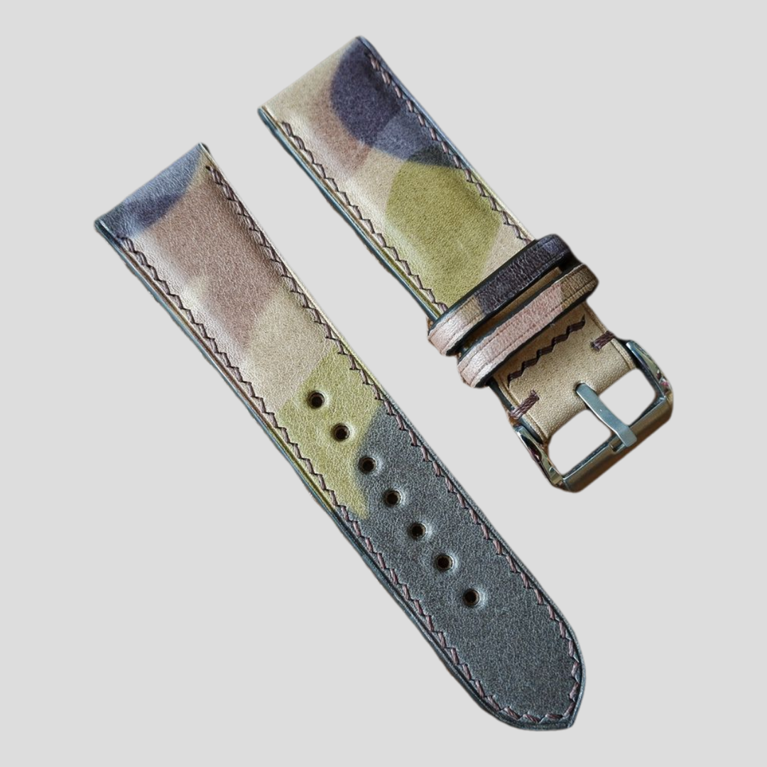 Camouflage Leather Watch Straps
