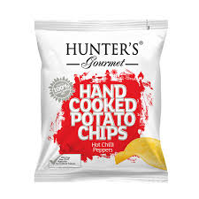 Hunter's Gourmet Hand Cooked Potato Chips Hot Chilli Peppers 40G_0