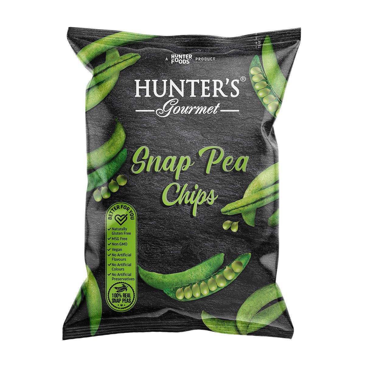 Hunter's Gourmet Snap Pea Chips 50G_0