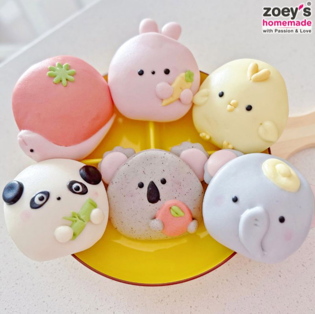 Animal Cartoon Lotus Leaf Bun (6pcs)