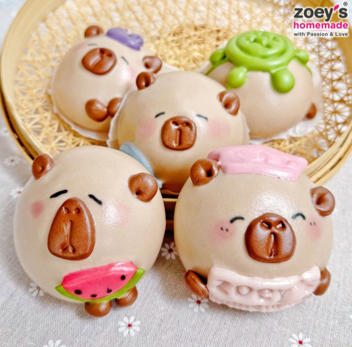 Zoey PRE-ORDER: Capybara Bun – Chocolate (5pcs)_1