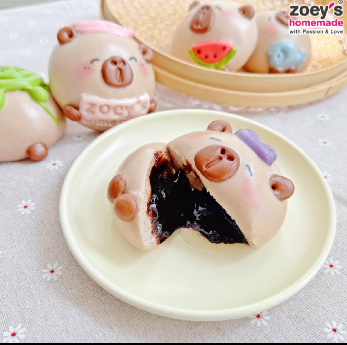 Zoey PRE-ORDER: Capybara Bun – Chocolate (5pcs)_2