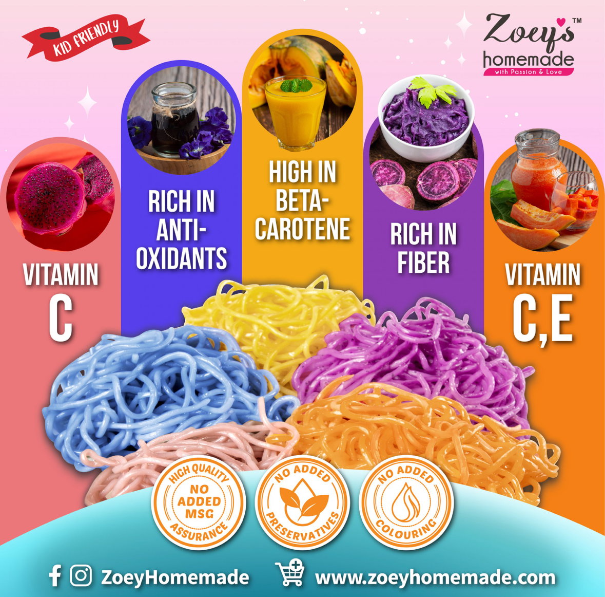 Zoey Magical Unicorn Noodles (400g)_1