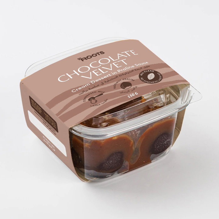 Roots Chocolate Velvet Cream Dessert In Praline Sauce Frozen 150g